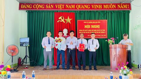 Công bố Quyết định thành lập Chi bộ Tổ dân phố Hà My Đông A nhiệm kỳ 2025 – 2030.