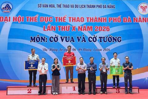 ĐOÀN THỂ THAO PHƯỜNG ĐIỆN BÀN ĐÔNG GIÀNH GIẢI BA TOÀN ĐOÀN MÔN CỜ TƯỚNG TẠI ĐẠI HỘI TDTT TP. ĐÀ NẴNG LẦN THỨ X NĂM 2026